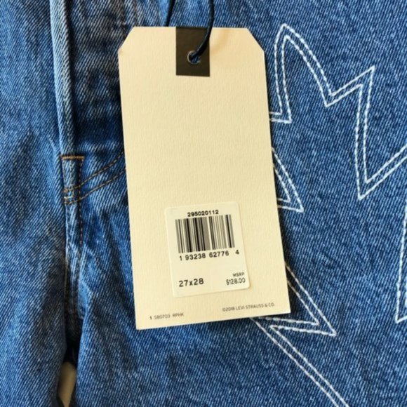 Levi's 501 High Rise Skinny Embroidered Jeans 27 - Picture 11 of 13